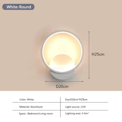 Modern LED Wall Lamp Round Square