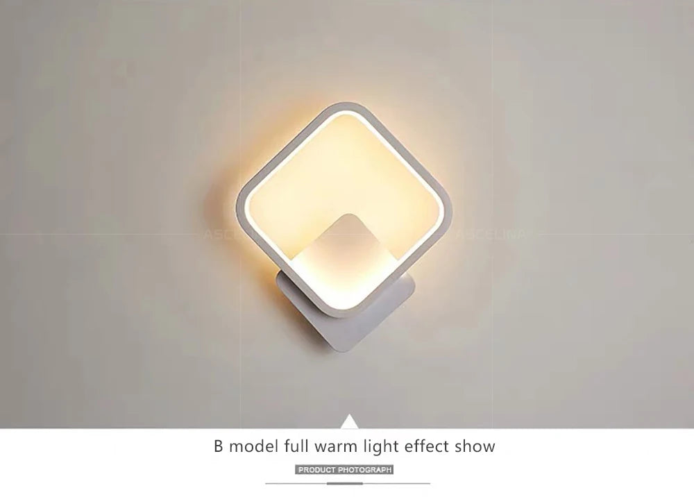 Modern LED Wall Lamp Round Square