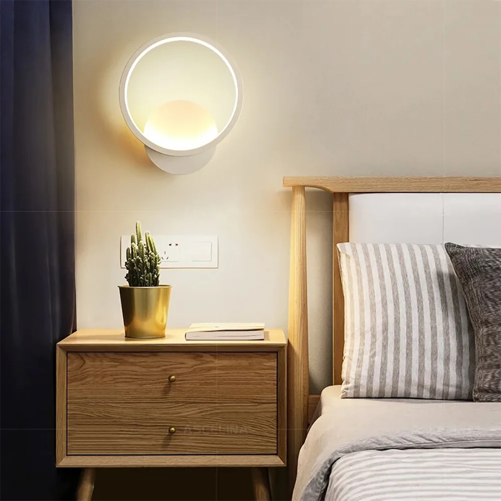 Modern LED Wall Lamp Round Square