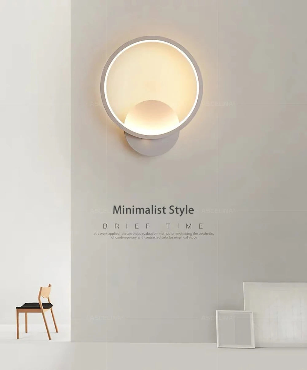 Modern LED Wall Lamp Round Square